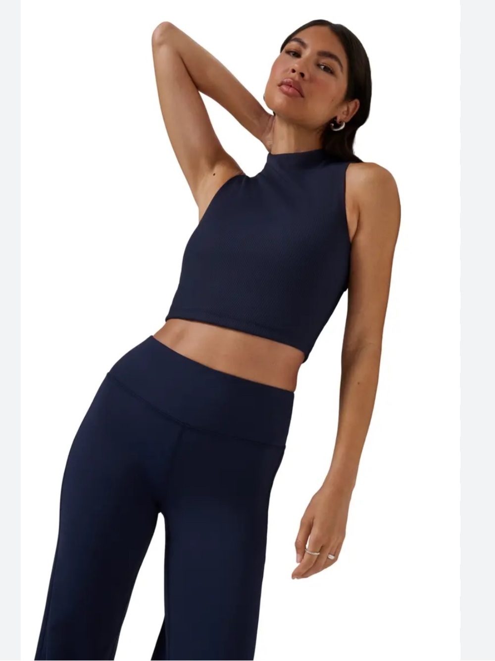 Kyodan Black High Neck Crop Tank Top